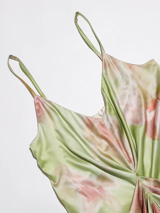 Herb Garden Shirring Maxi Dress