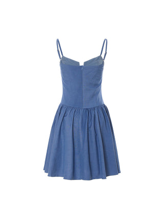 Indigo Sleeveless Mini Dress