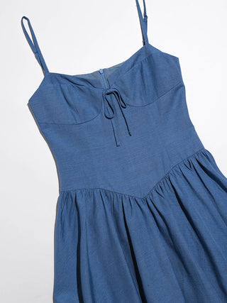 Indigo Sleeveless Mini Dress