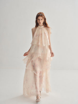 Iris Halterneck Maxi Dress