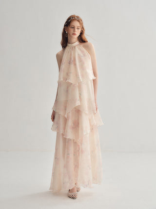 Iris Halterneck Maxi Dress