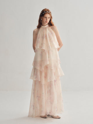 Iris Halterneck Maxi Dress