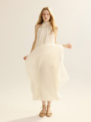 Ivory Flare Maxi Skirt