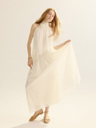 Ivory Flare Maxi Skirt