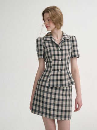 Joy Checkered Tweed Set