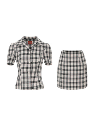Joy Checkered Tweed Set