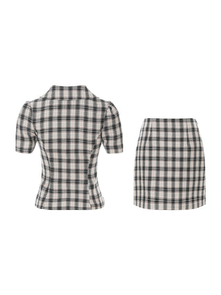 Joy Checkered Tweed Set