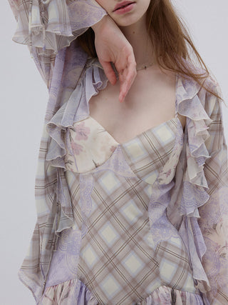 Lavender Floral Patchwork Blouse