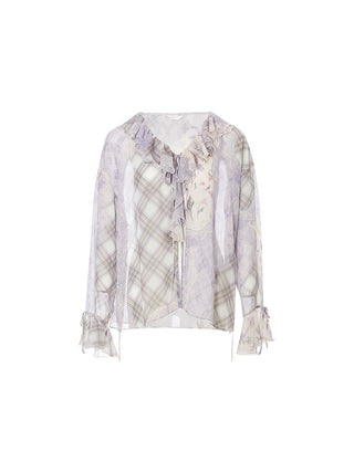Lavender Floral Patchwork Blouse