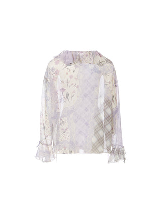 Lavender Floral Patchwork Blouse