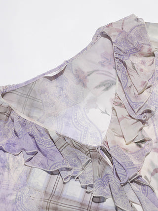 Lavender Floral Patchwork Blouse