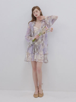 Lavender Floral Patchwork Blouse