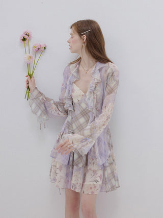 Lavender Floral Patchwork Blouse