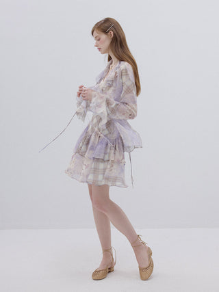 Lavender Floral Patchwork Blouse