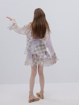 Lavender Floral Patchwork Blouse