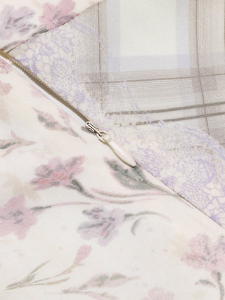 Lavender Floral Patchwork Mini Dress