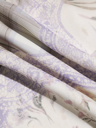 Lavender Floral Patchwork Mini Dress
