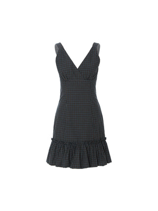 Lebeti Check Mini Dress