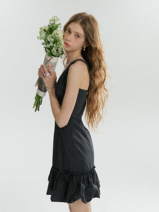 Lebeti Check Mini Dress