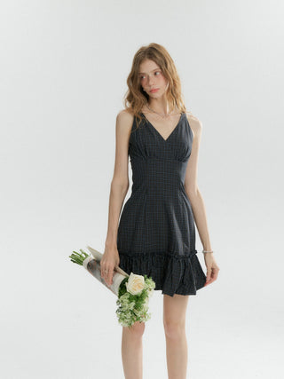 Lebeti Check Mini Dress