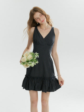 Lebeti Check Mini Dress