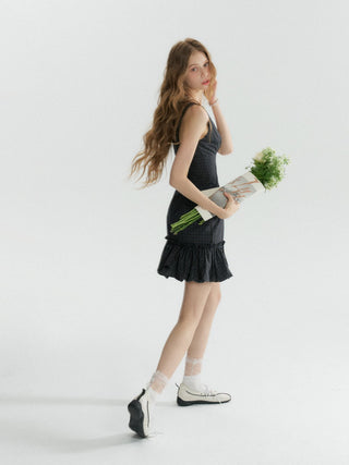 Lebeti Check Mini Dress