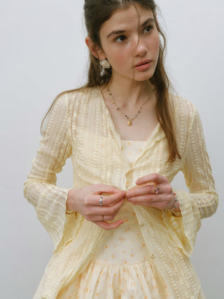 Lemon Mood Lace Cardigan