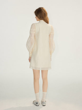 Lily Pintuck Frill Mini Dress
