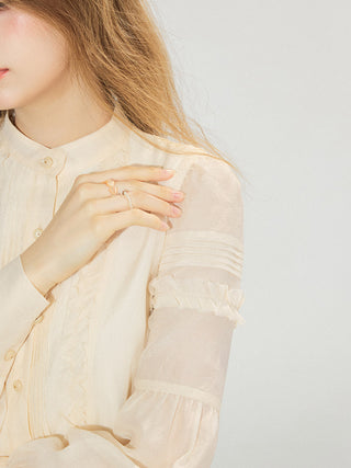 Lily Pintuck Frill Mini Dress