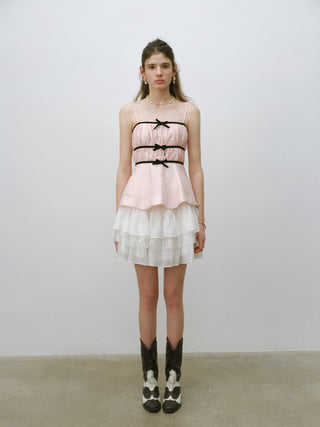 Lovely Ribbon Sleeveless Top