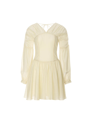 Lueur Shirring Mini Dress