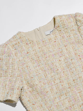 Macaron Tweed Mini Dress