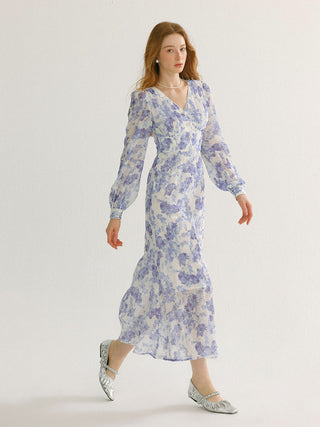 Maris V neck Long Dress