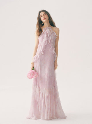 Mauveil Ruffle Dress Set