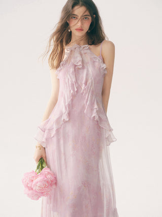 Mauveil Ruffle Dress Set