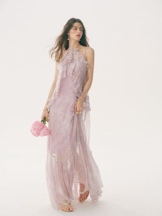 Mauveil Ruffle Dress Set