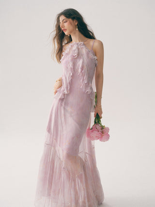 Mauveil Ruffle Dress Set