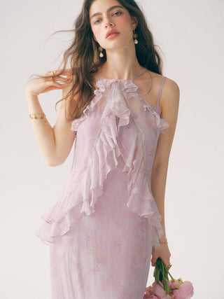 Mauveil Ruffle Dress Set