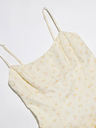 Mellow Butter Tiered Mini Dress