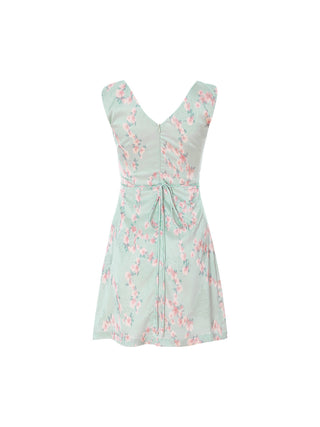 Mint Blossom Mini Dress