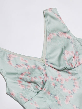 Mint Blossom Mini Dress