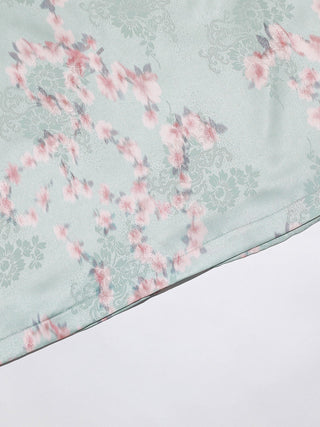 Mint Blossom Mini Dress