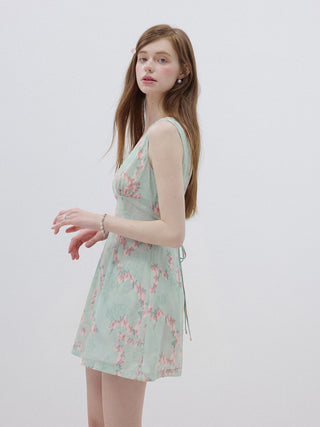 Mint Blossom Mini Dress