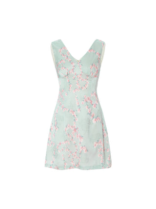 Mint Blossom Mini Dress