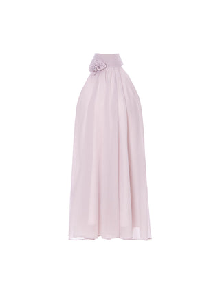 Misty Purple Halterneck Mini Dress - Romantic Feminine Style | SINCETHEN