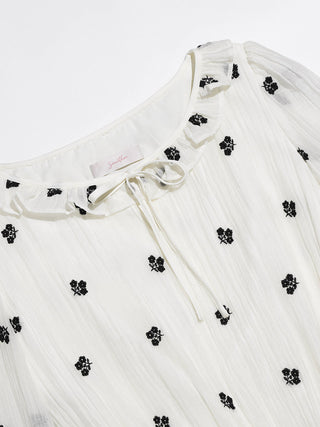 Monochrome Petals Mini Dress