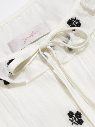 Monochrome Petals Mini Dress