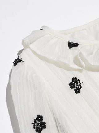Monochrome Petals Mini Dress