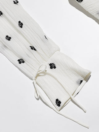 Monochrome Petals Mini Dress