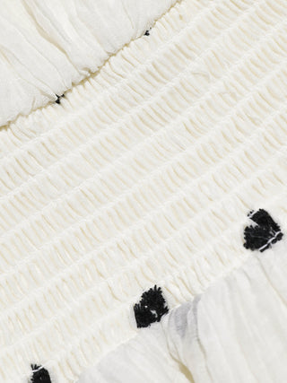 Monochrome Petals Mini Dress